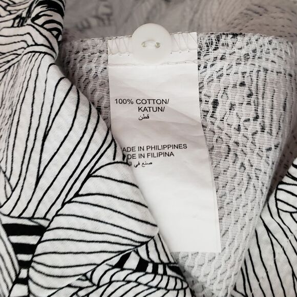 Just G. Cold Shoulder Black & White Fit & Flare Mini Dress - Picture 4 of 5